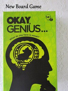 OKAY, GENIUS GAME for PARTIES of 3+ PEOPLE AGES 14+, NEW in BOX, NEVER PLAYED